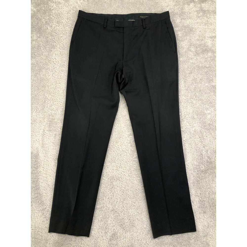 Banana Republic Pants Men's 36x32 (Tag 34x32) Wool Lanificio Modern Slim Navy